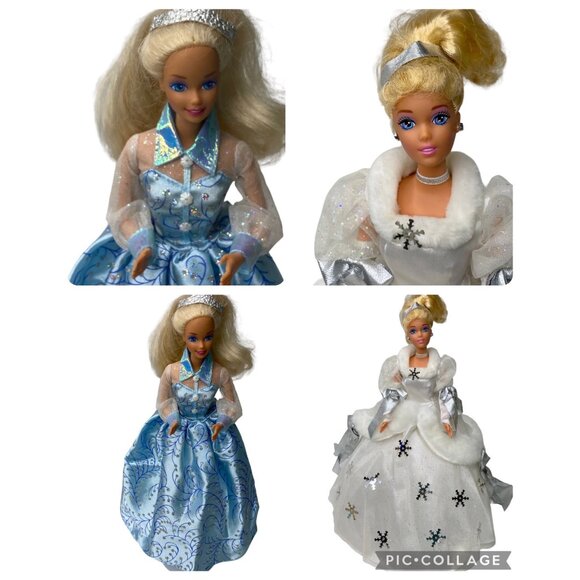 Vtg Barbie Holiday Princess Cinderella Fashion Avenue Gown Mattel 1996 Lot of 2 - Picture 1 of 16